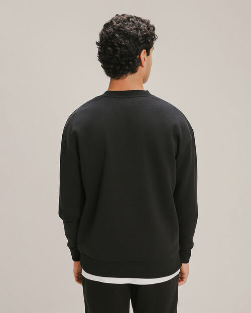 Sudadera Cerrada Básica Negra